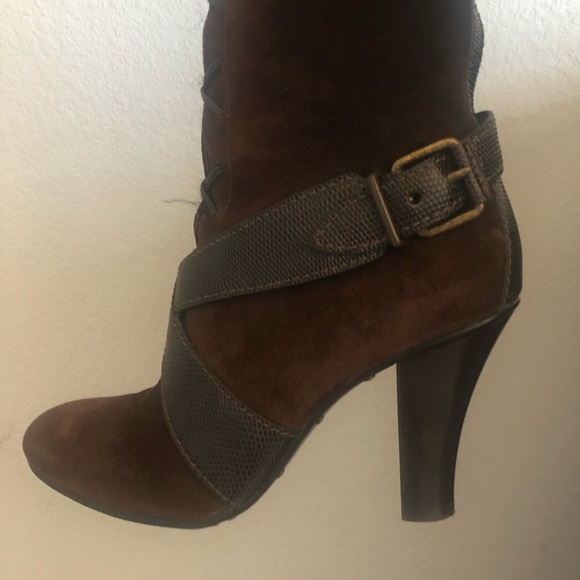Cole Haan Shoes - Women Brown Cohan lace up boots .